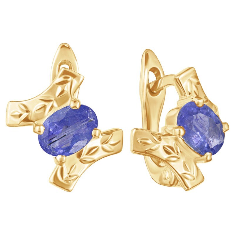 

Серьги из серебра с танзанитом LAZURIT-ONLINE 8124YG, 8124YG