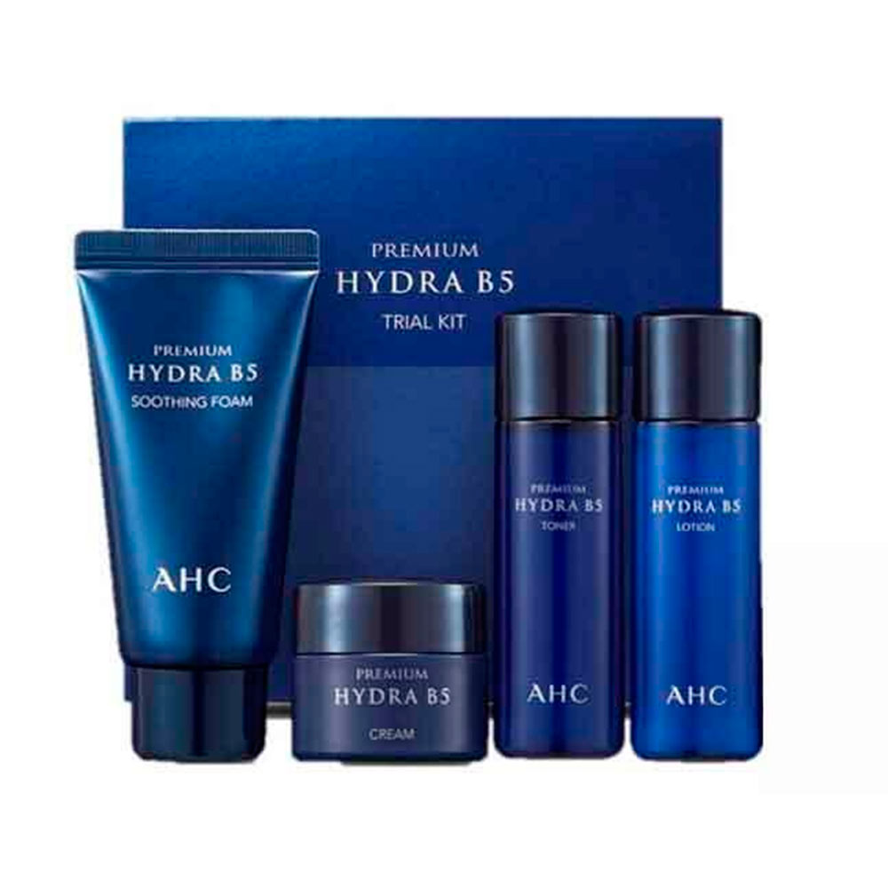 Набор миниатюр средств для увлажения кожи лица AHC Premium EX Hydra B5 Trial Kit 4 Items