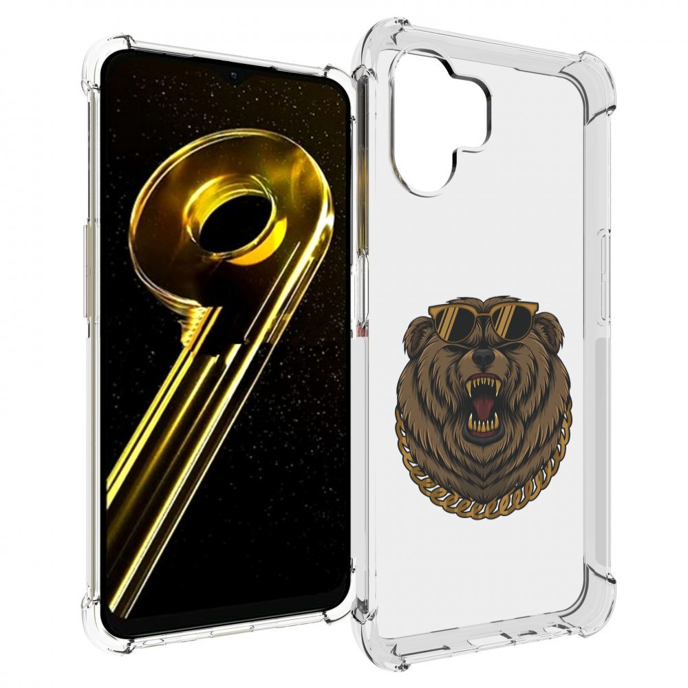 

Чехол бампер MyPads Медведь-в-очках-2 для Realme 10 5G противоуд..., Прозрачный, Tocco