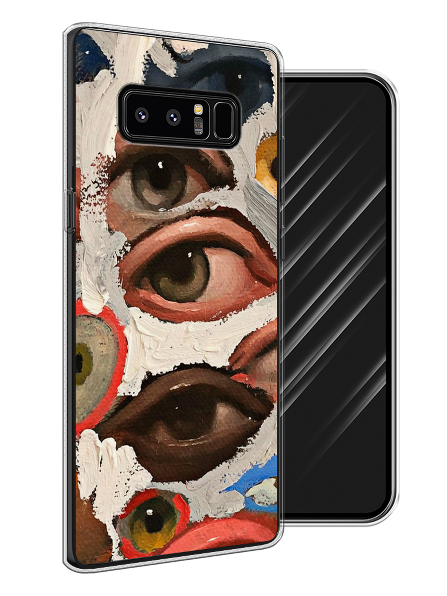 

Чехол Awog на Samsung Galaxy Note 8 "Глаза масляная живопись", Серый;бежевый;красный, 25250-7