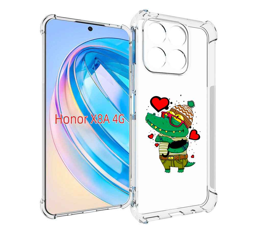 

Чехол MyPads Влюбленный крокодил для Honor X8a, Tocco