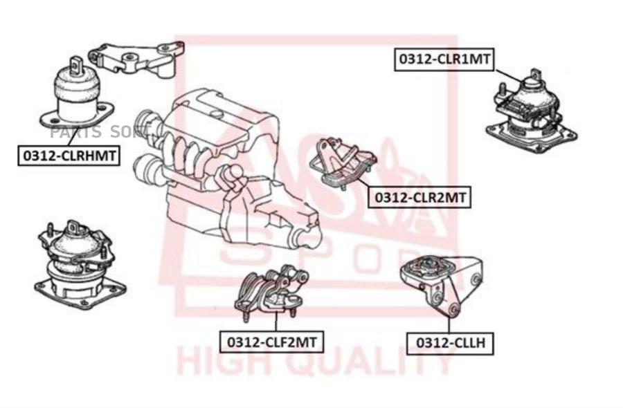 

Подушка Двигателя Правая Mt Honda Accord Vii (Cl_,Cm_,Cn_) (2002-2008) ASVA арт. 0312-CLRH