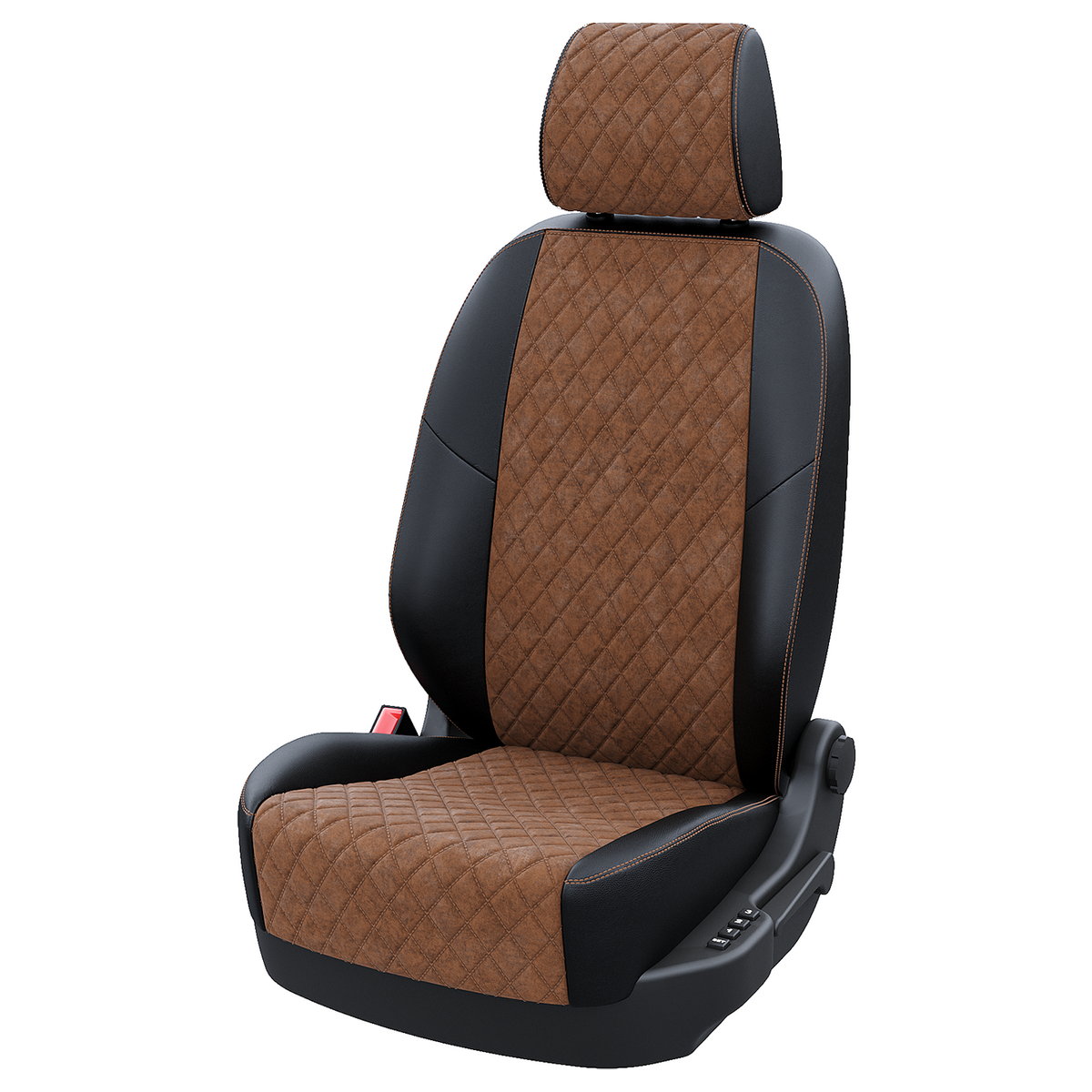 

Чехлы на сиденья Автодруг для Skoda Octavia A5 2 A1429DS2044 Алькантара ромб, Коричневый;черный, A1429