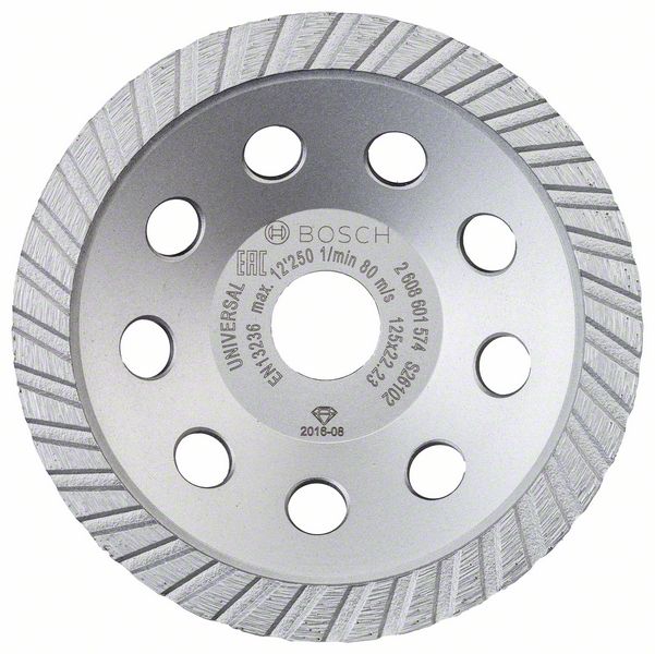 

Чашка шлифовальная BOSCH алмазная 125мм универсальная Standard (574), BOSCH алмазная 125мм универсальная Standard (574)