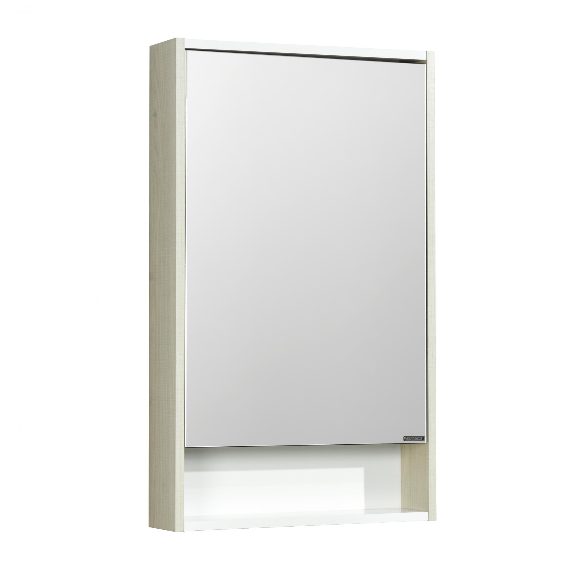 Зеркало-шкаф в ванную Aquaton Рико 50 1A212302RIB90 белый/ясень фабрик косметичка на молнии с зеркалом белый