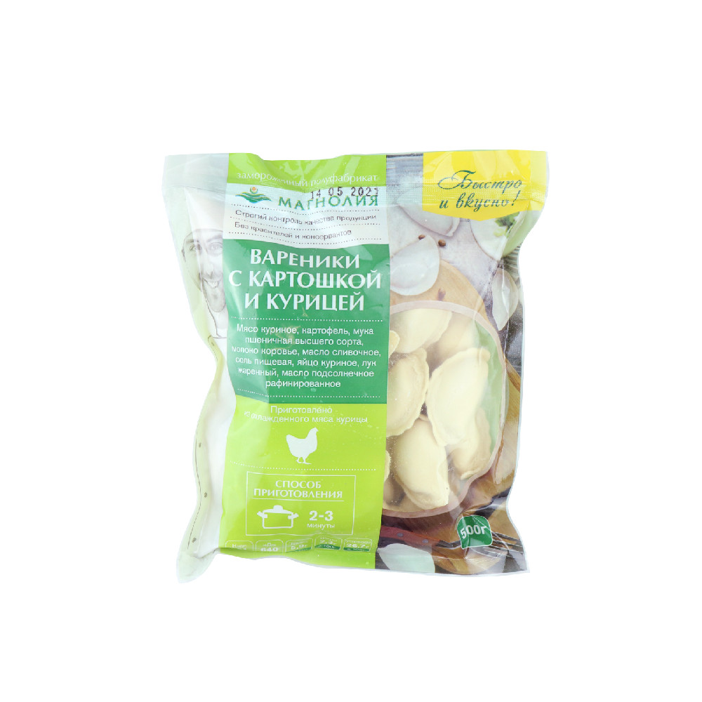 

Вареники Магнолия с курицей и картофелем 500 г