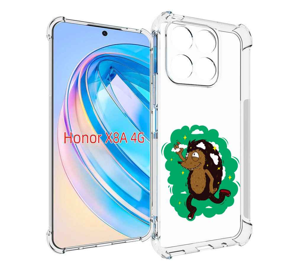 

Чехол MyPads Ежик в облаках для Honor X8a, Tocco