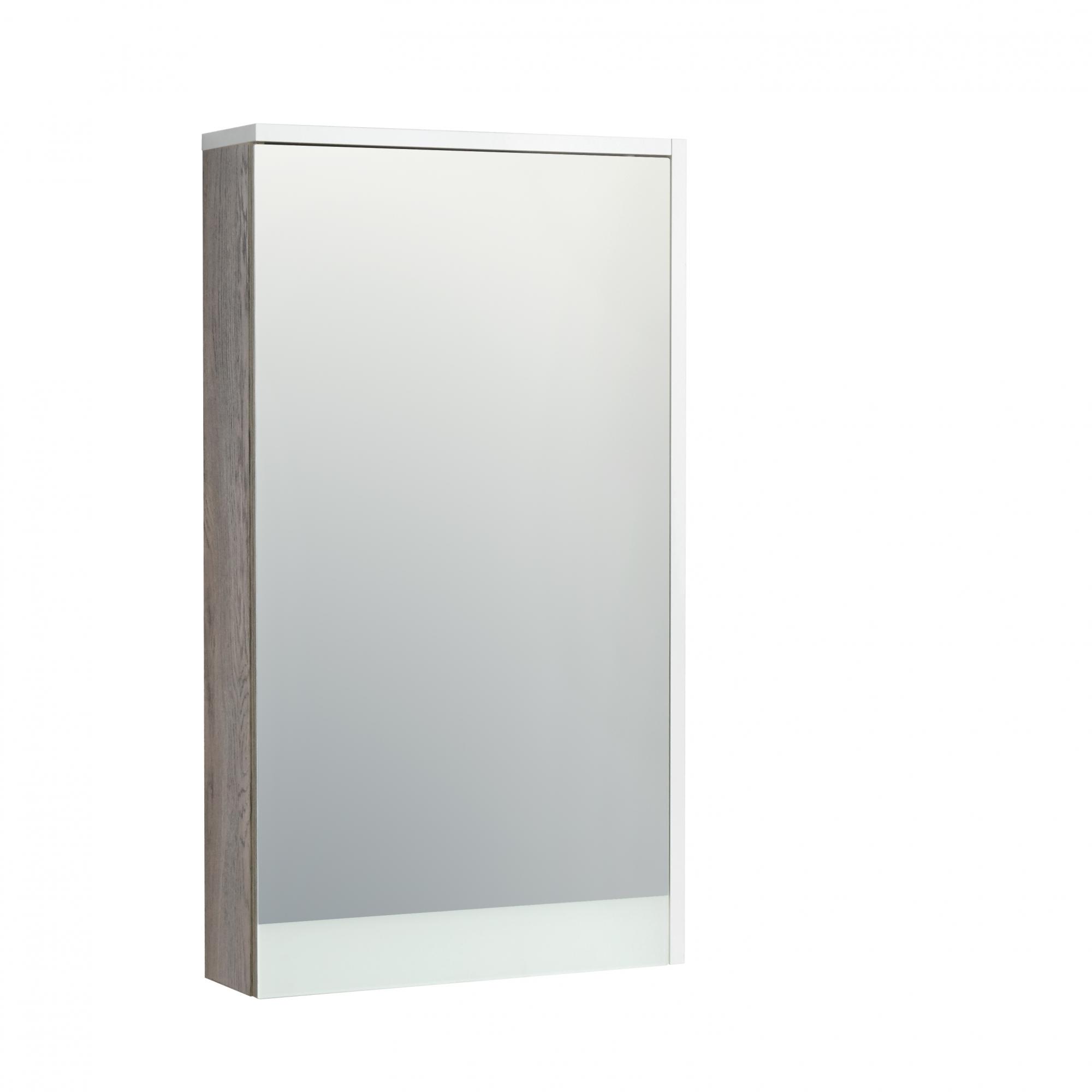 Зеркало-шкаф в ванную Aquaton Эмма 1A221802EAD80 белый/дуб наварра шкаф купе эко с зеркалом белый