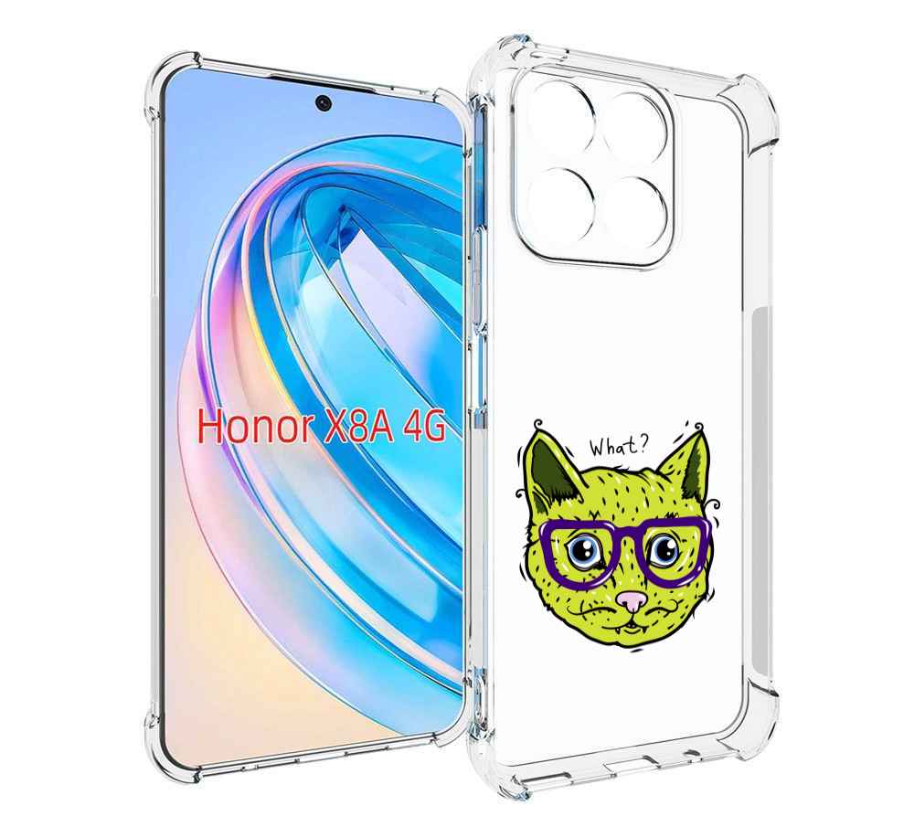 

Чехол MyPads Зеленый кот для Honor X8a, Tocco