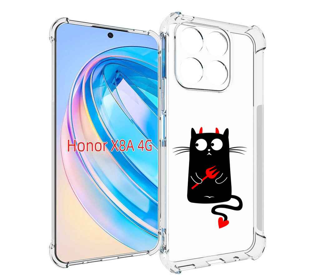

Чехол MyPads Кот демон для Honor X8a, Tocco