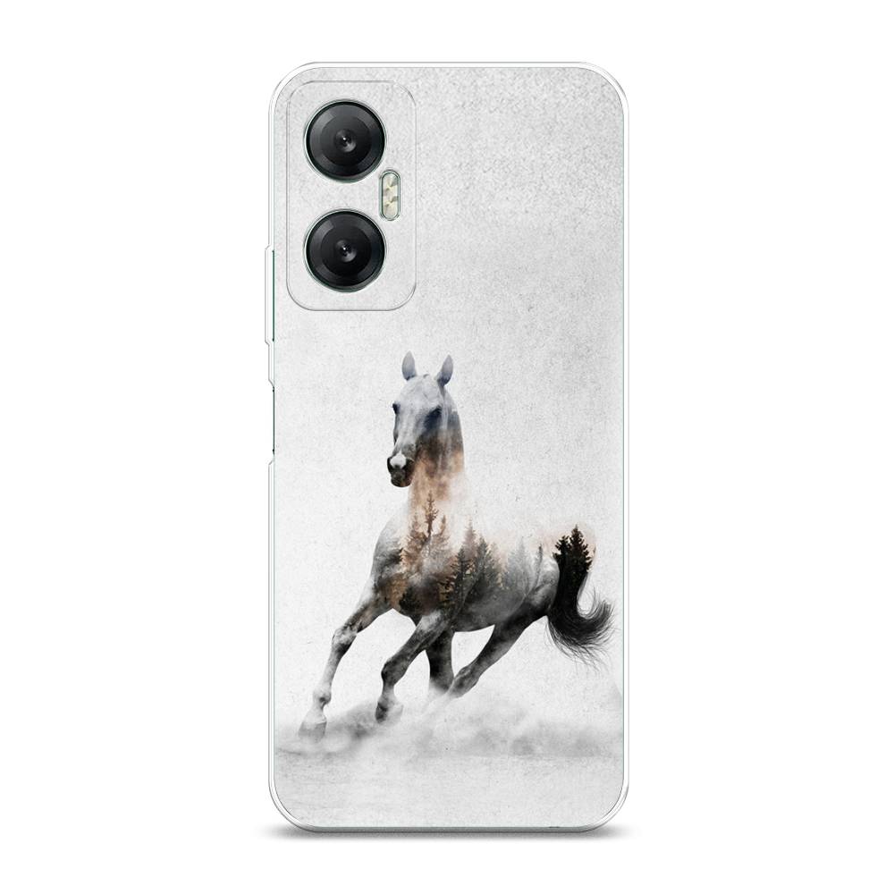 

Чехол Awog на Infinix HOT 20 5G "Лошадь лес", Серый;черный, 3103250-2