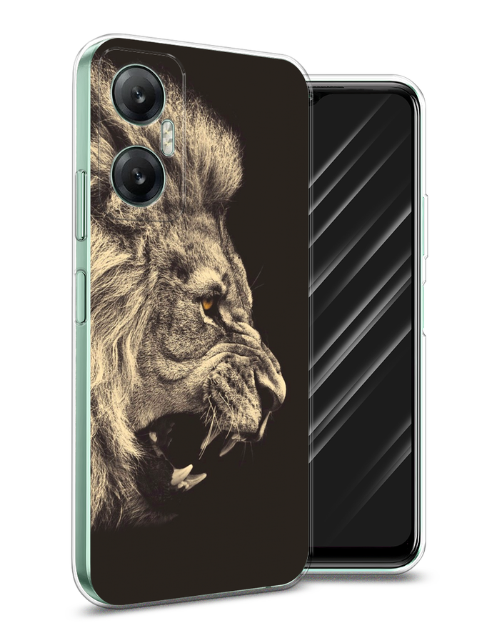 

Чехол Awog на Infinix HOT 20 5G "Львиный рык 2", Бежевый;черный, 3103250-1