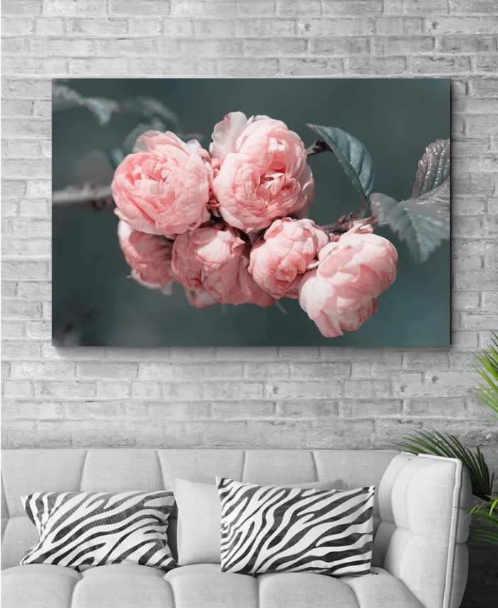 

Картина на холсте 60x90 см Розовые пионы ПринтДекор PR-PH-265