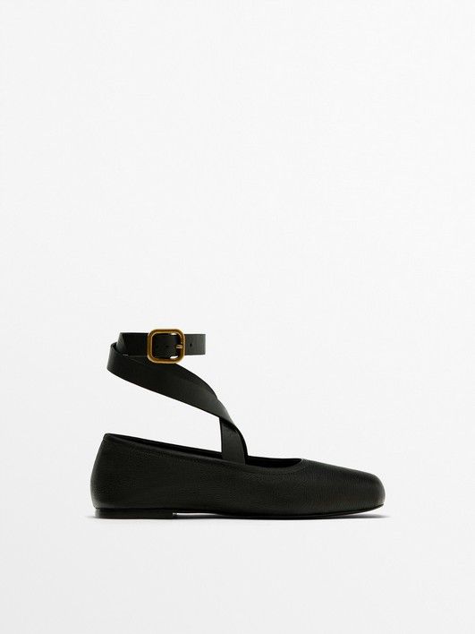 

Балетки женские Massimo Dutti 1520/350 черные 36 EU, Черный, 1520/350