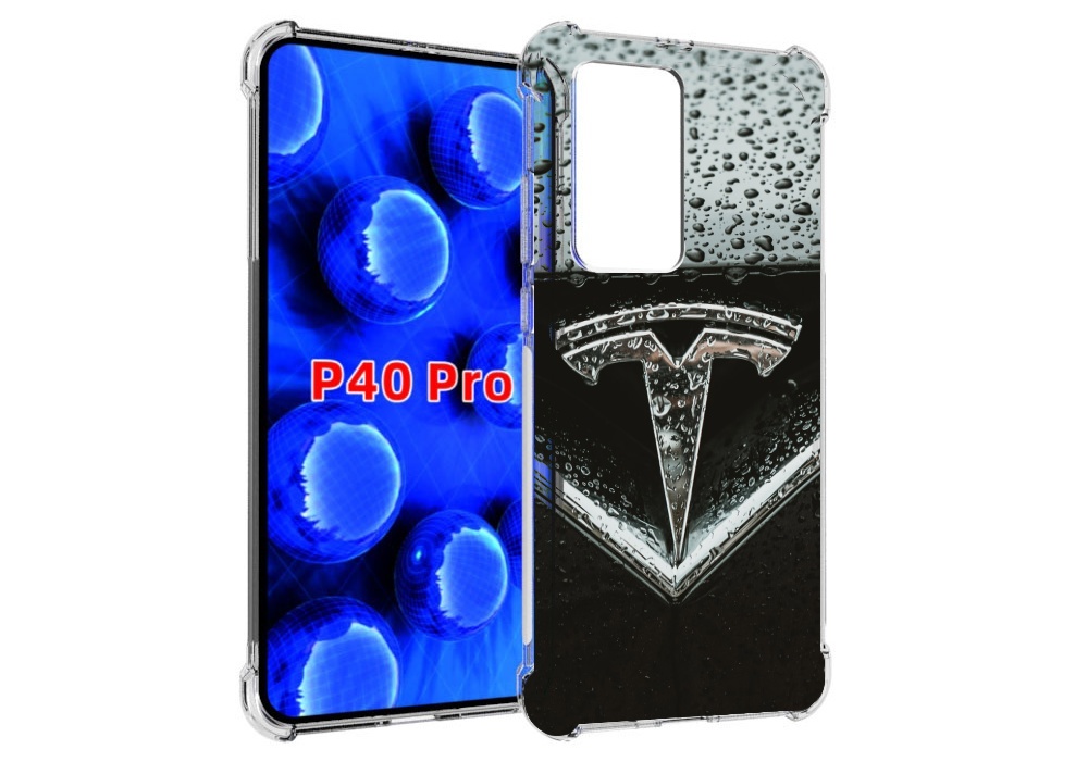 

Чехол MyPads tesla тесла 1 для Huawei P40 Pro противоударный, Прозрачный, Tocco