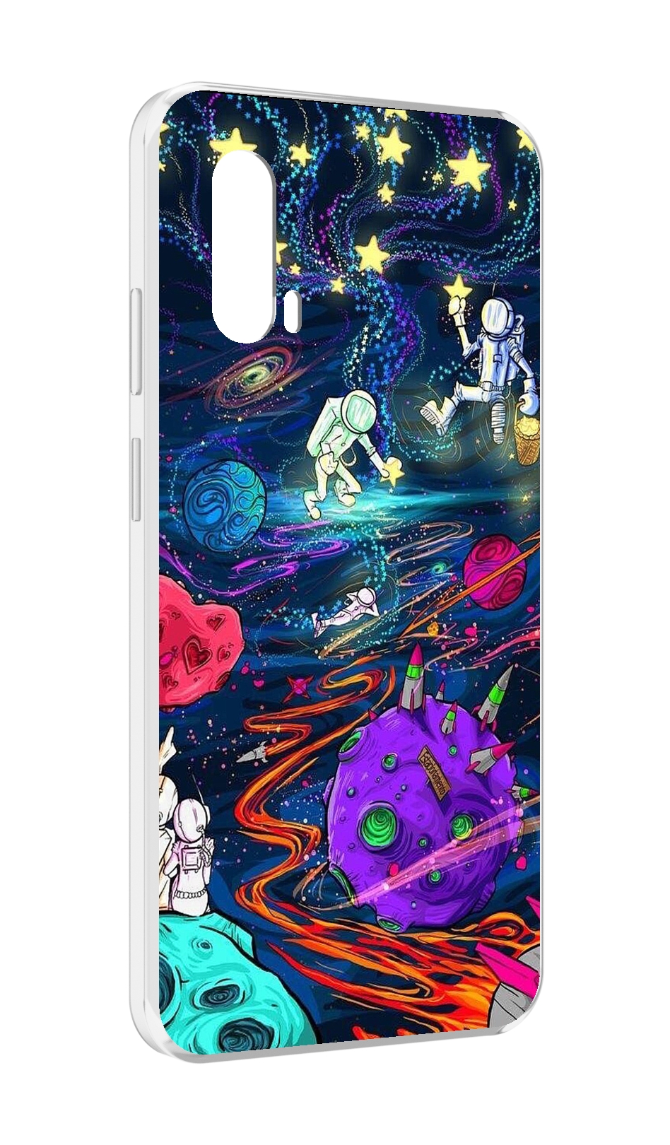 

Чехол MyPads красочный космос для Blackview BV7100, Прозрачный, Tocco