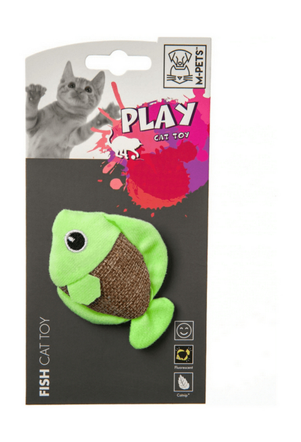 Игрушка для кошек M-pets FISH желтая 8x4x7 см