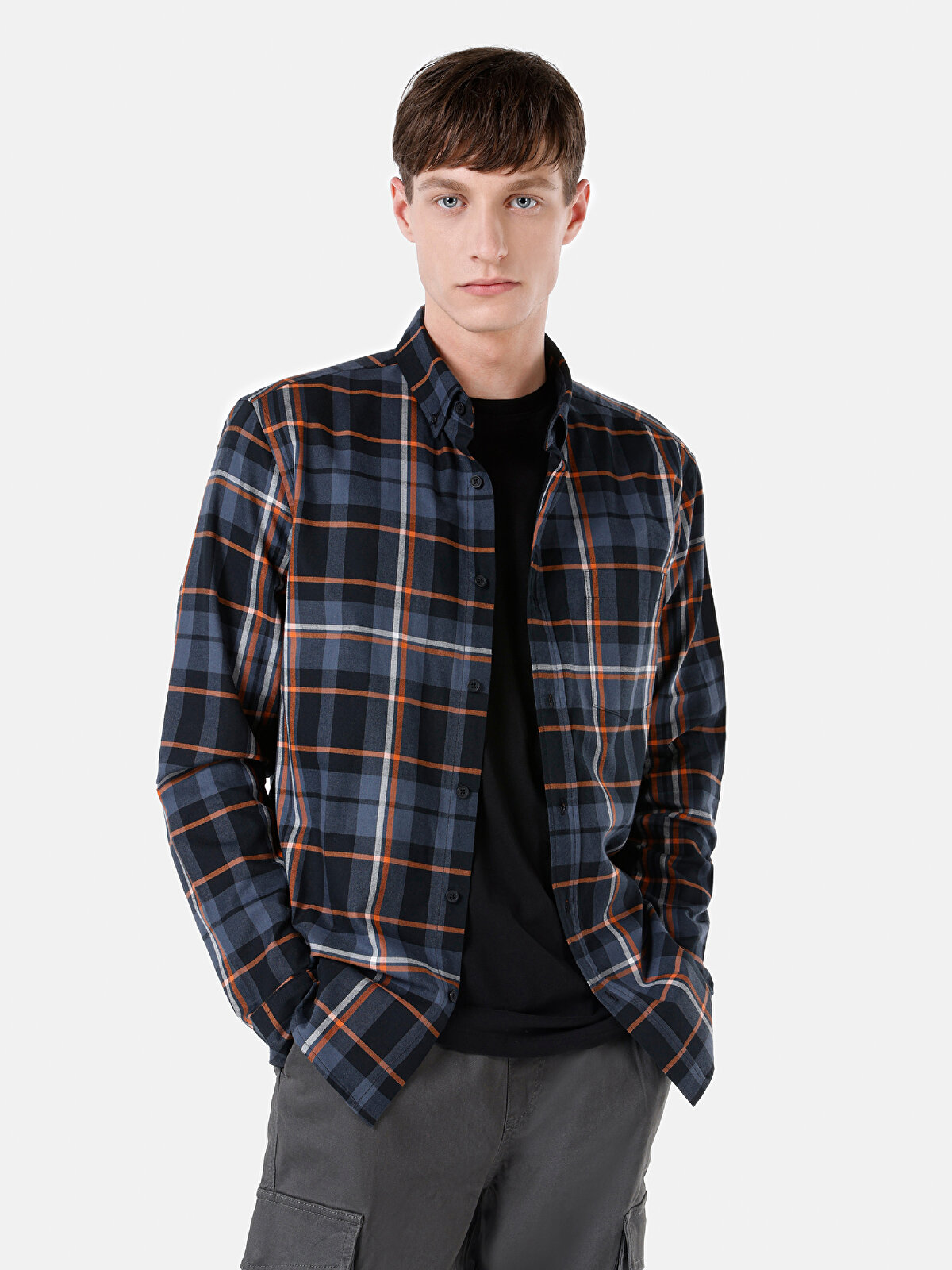 

Рубашка мужская Colin's CL1066941 разноцветная 2XL, Разноцветный, CL1066941