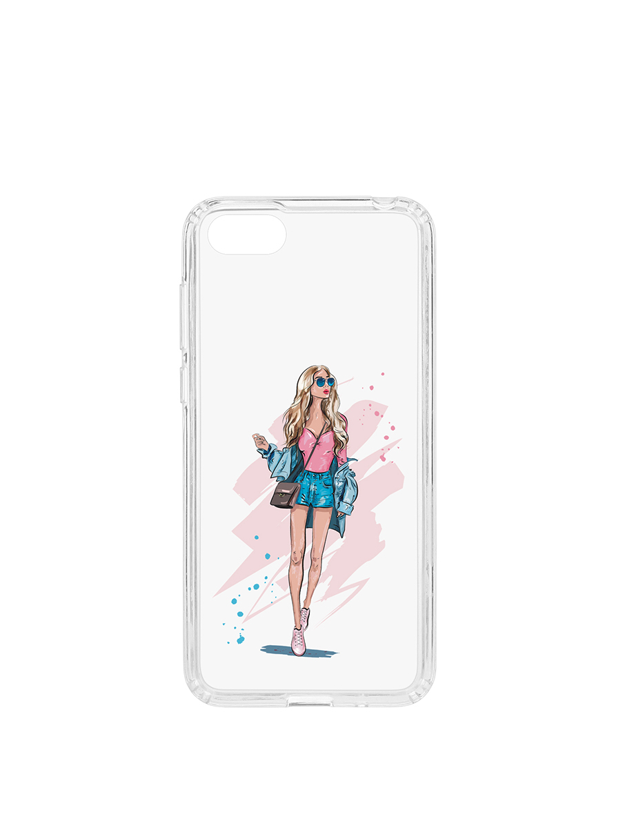 Чехол на Huawei Honor 7A Kruche Print Fashion Girl