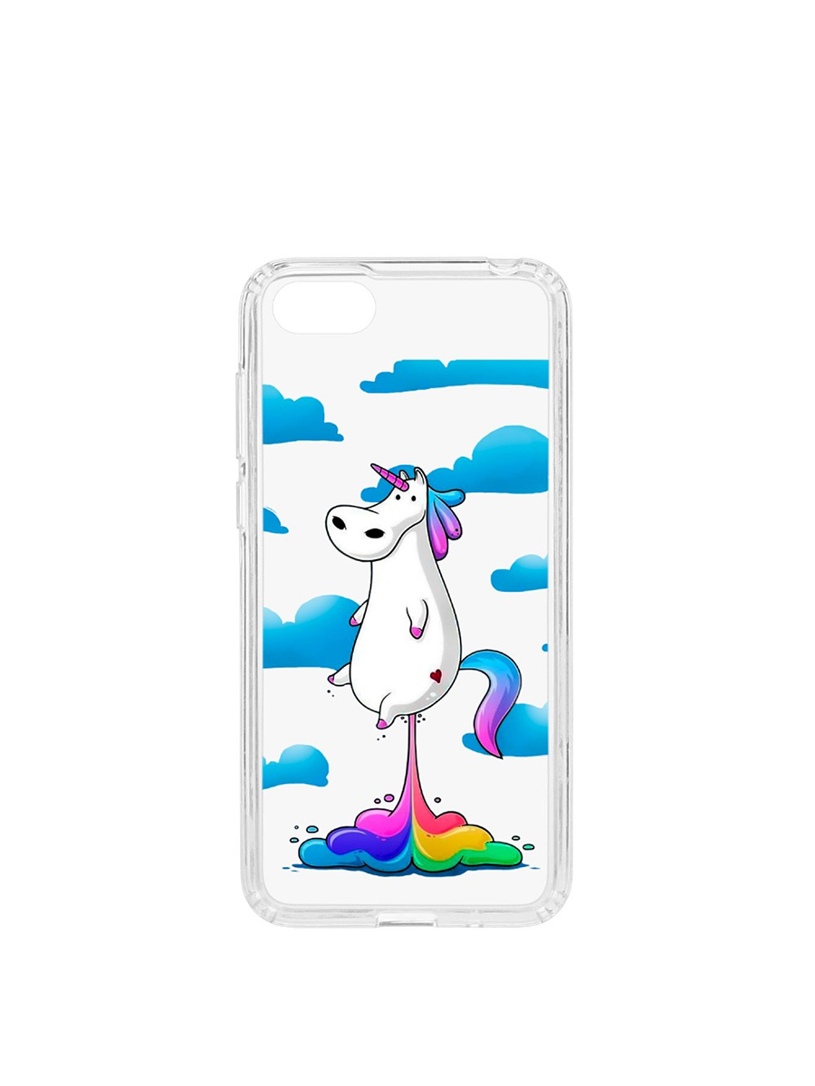 фото Чехол на huawei honor 7a kruche print flying unicorn кruче