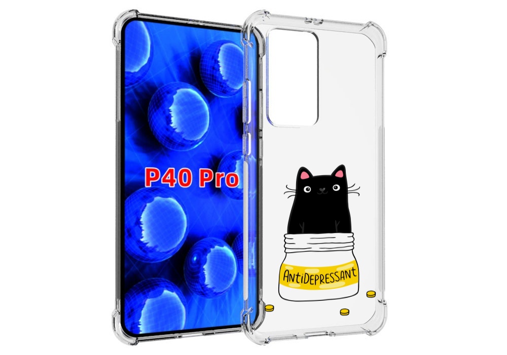 

Чехол MyPads Антидеприсан для Huawei P40 Pro противоударный, Прозрачный, Tocco
