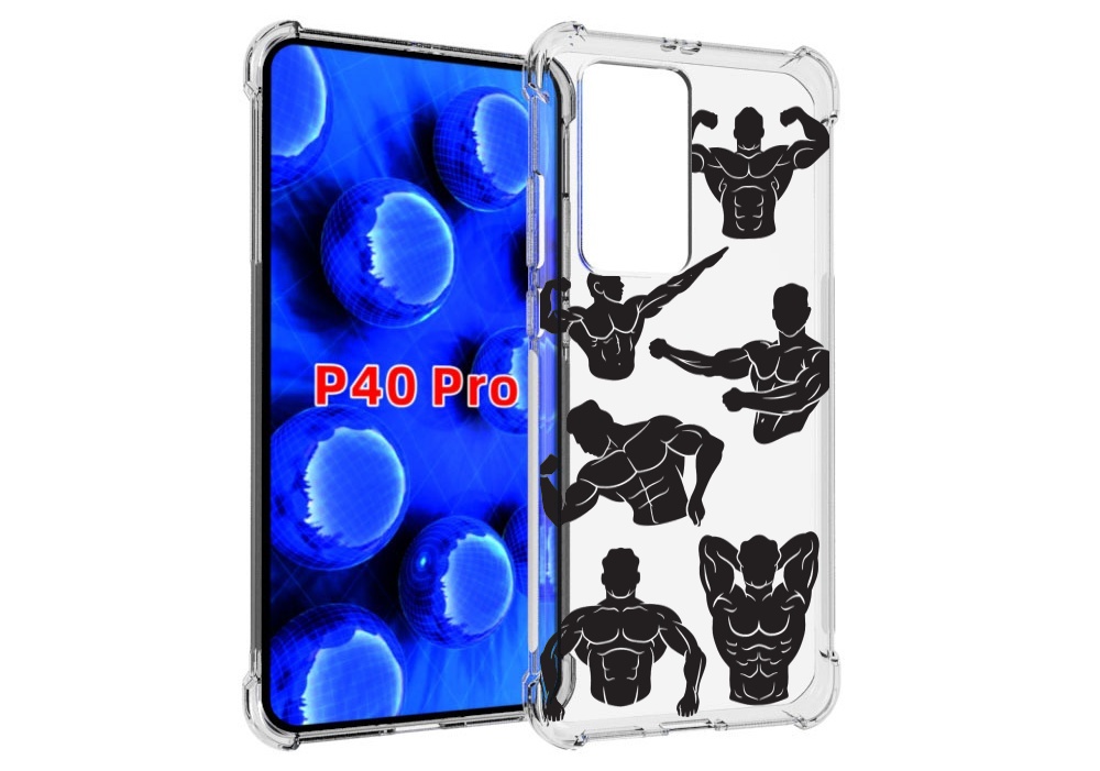 

Чехол MyPads Атлет мужской для Huawei P40 Pro противоударный, Прозрачный, Tocco