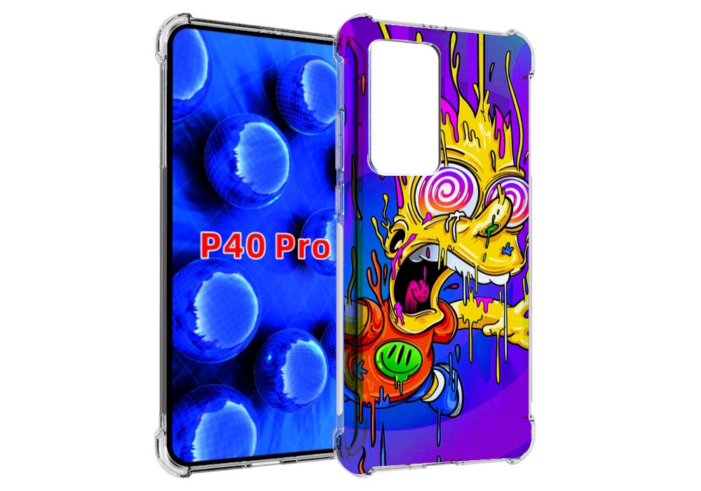 

Чехол MyPads Барт-арт-стрит для Huawei P40 Pro противоударный, Прозрачный, Tocco