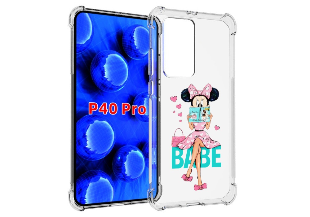 

Чехол MyPads Бейби-микки для Huawei P40 Pro противоударный, Прозрачный, Tocco
