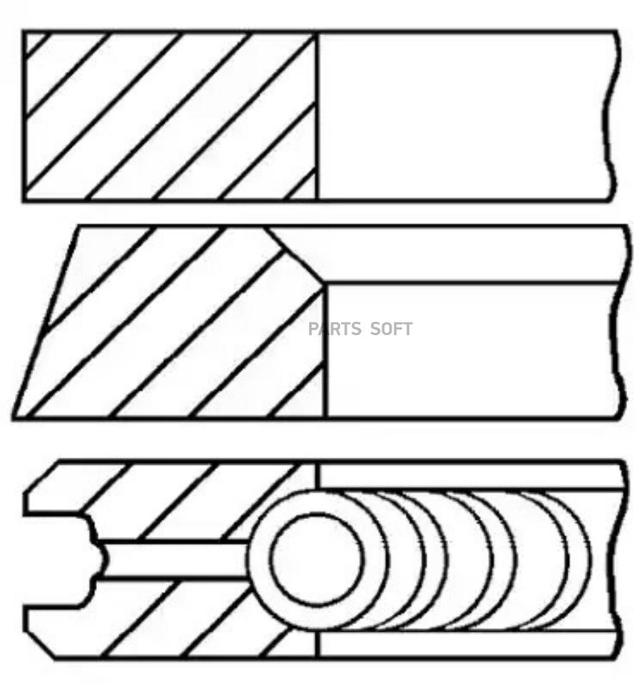 

GOETZE 08-305900-10 Кольца поршн. компл. на 1цил. opel 1 6 dsl