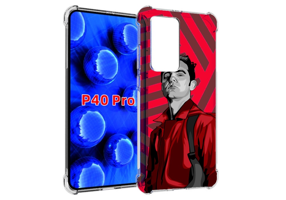 

Чехол MyPads Берлин-бумажный-дом для Huawei P40 Pro противоударный, Прозрачный, Tocco