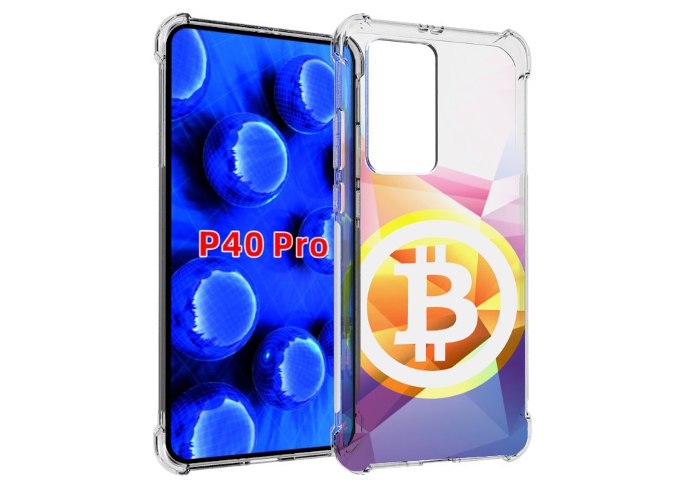 

Чехол MyPads Биткоин для Huawei P40 Pro противоударный, Прозрачный, Tocco