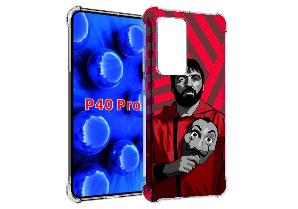 

Чехол MyPads Богата-Бумажный-дом для Huawei P40 Pro противоударный, Прозрачный, Tocco