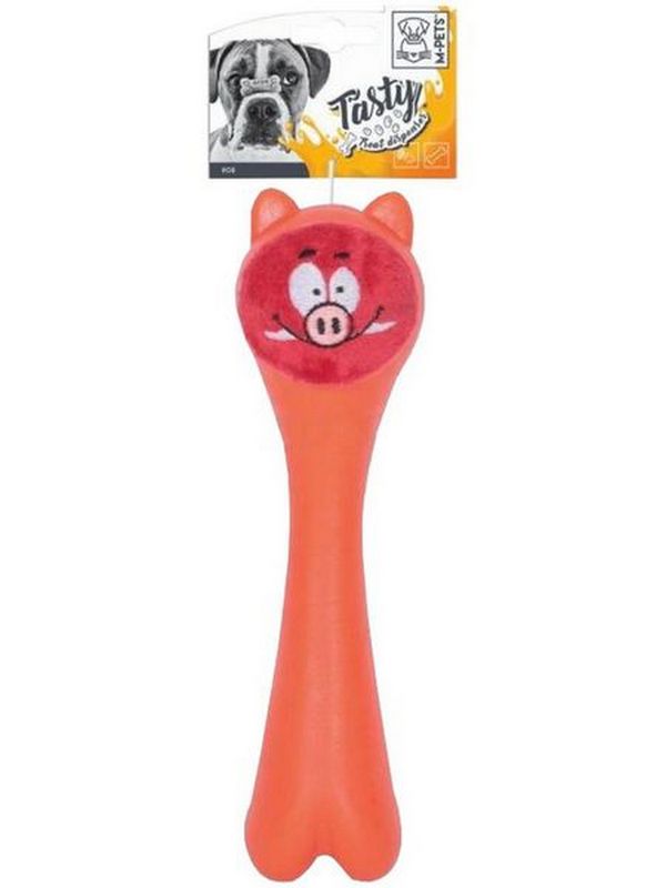 Игрушка для собак M-pets РОБ с дозатором для угощений оранжевая