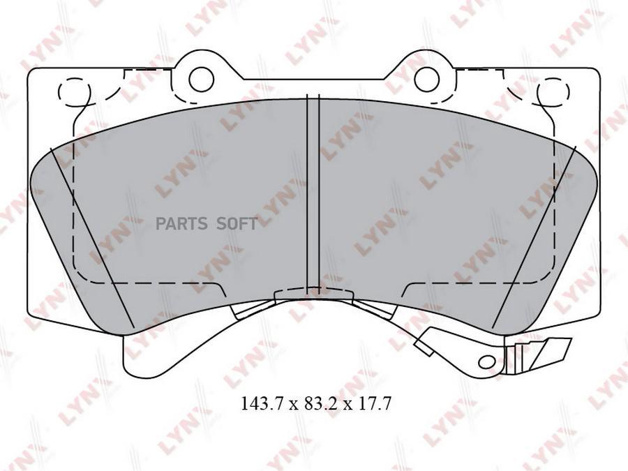 

Тормозные колодки LYNXauto передние для Toyota Land Cruiser 2008- BD7580