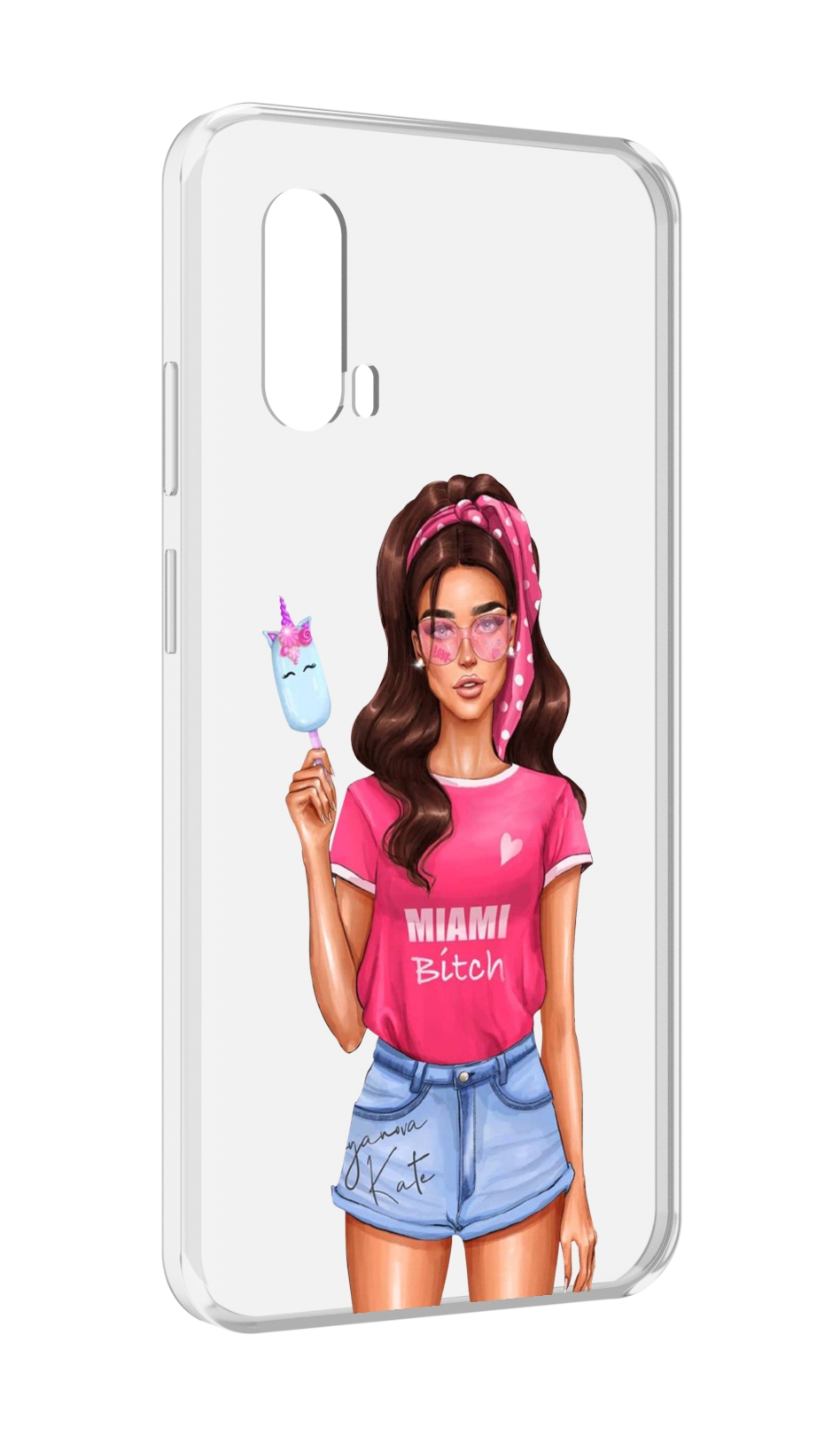 

Чехол MyPads майами-битч женский для Blackview BV7100, Прозрачный, Tocco
