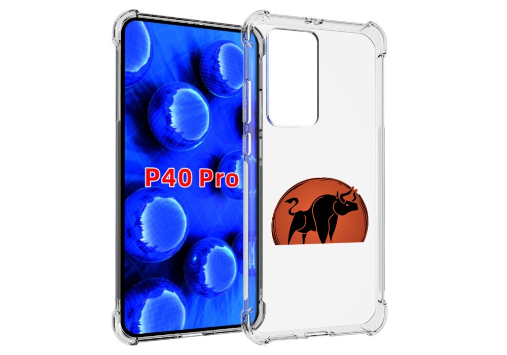 

Чехол MyPads Бык-2 для Huawei P40 Pro противоударный, Прозрачный, Tocco