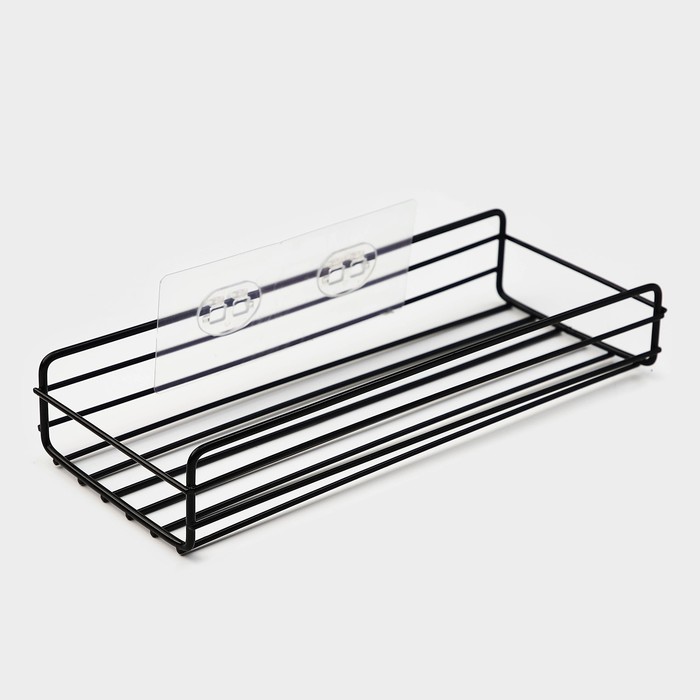 

Полка на липучке, 26,5x10,5x5 см, цвет чёрный, Черный