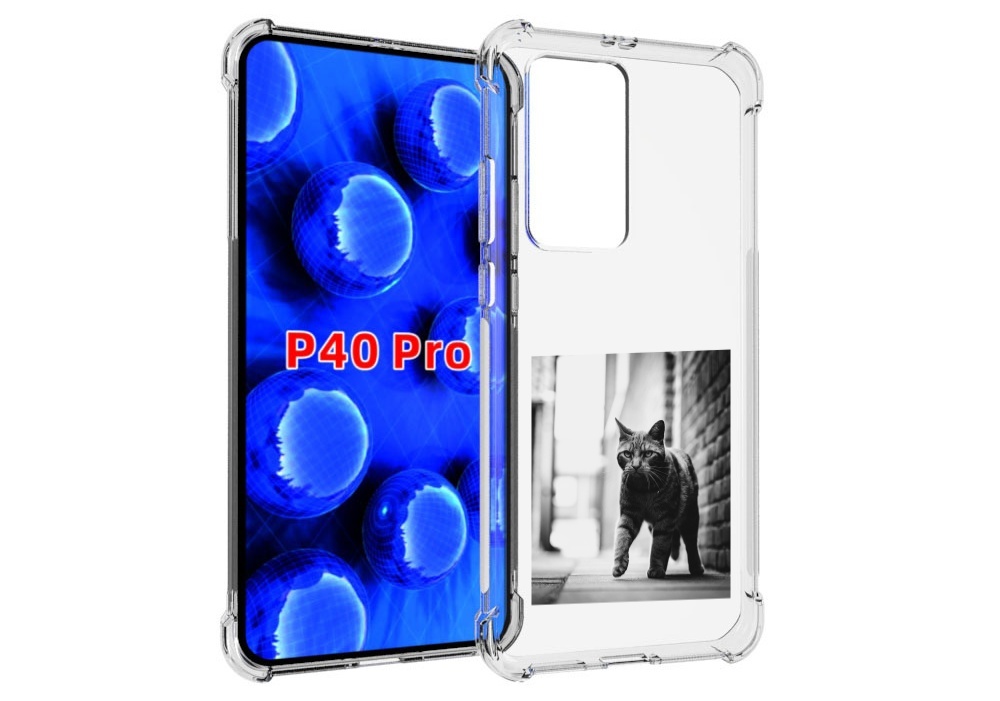 

Чехол MyPads Важный-кот для Huawei P40 Pro противоударный, Прозрачный, Tocco