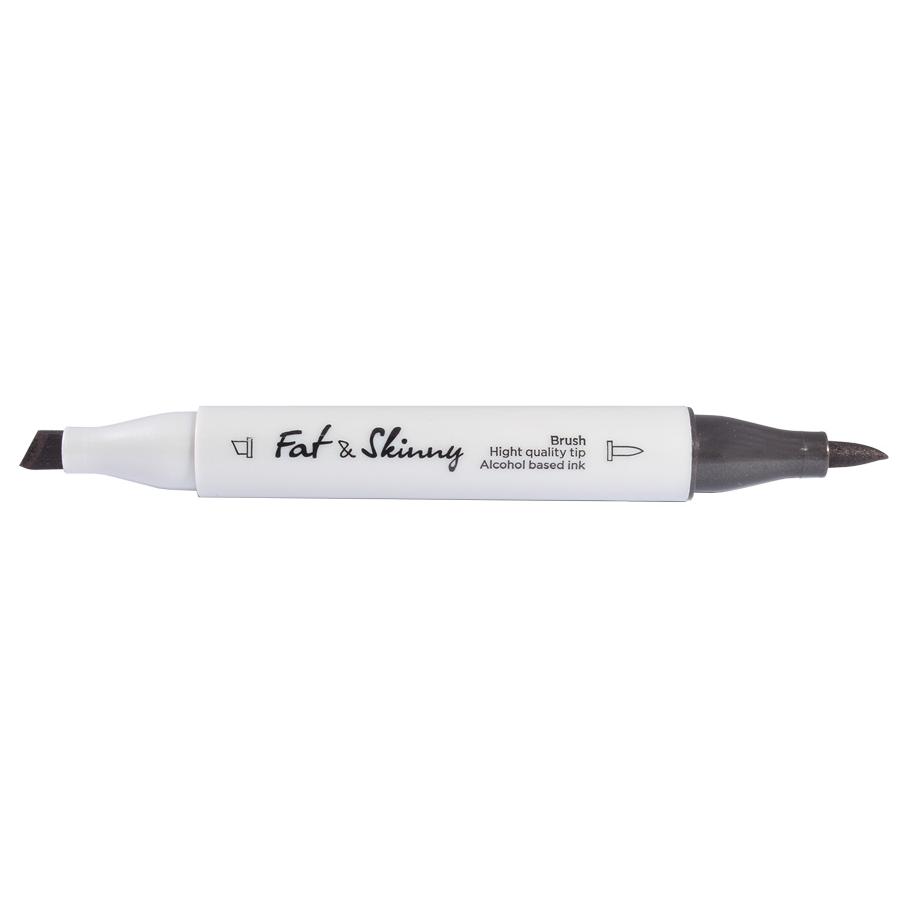 

Двухсторонний brush-маркер Fat&Skinny B754, Зеленый, brush-маркер