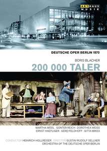 

BLACHER, B.: 200, 000 Taler (Deutsche Oper Berlin, 1970), 1 DVD