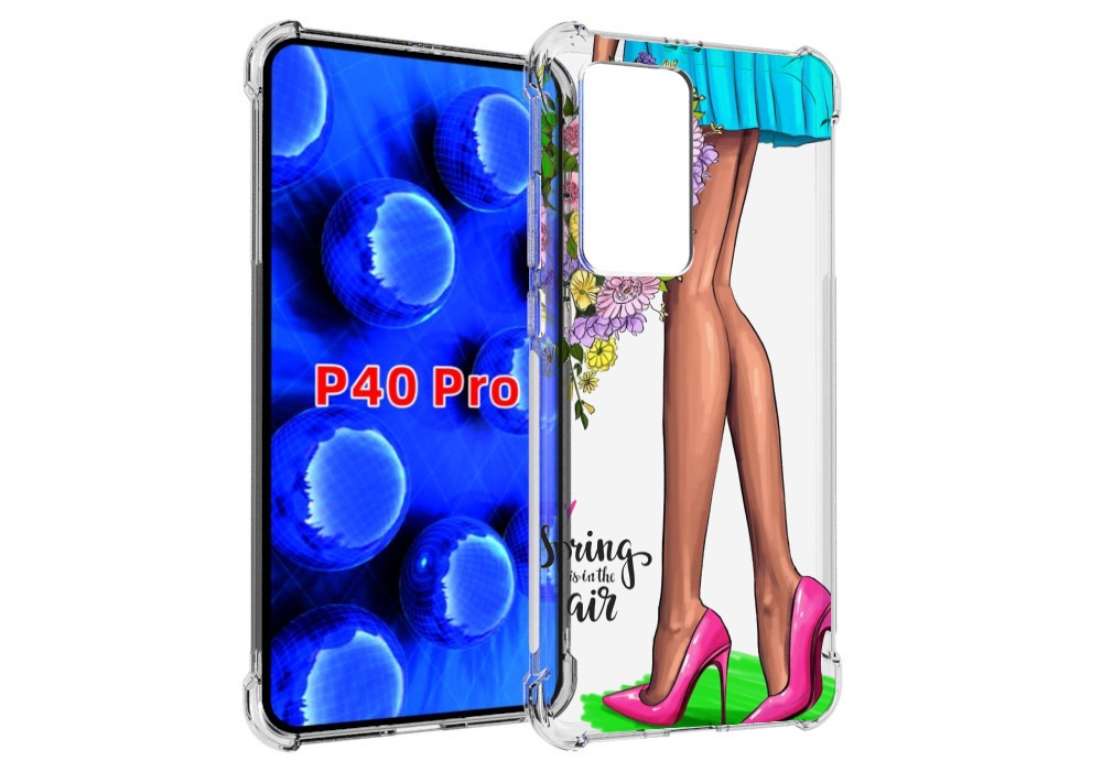 

Чехол MyPads Весна-в-воздухе женский для Huawei P40 Pro противоударный, Прозрачный, Tocco