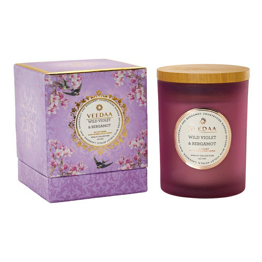 фото Свеча ароматическая в банке veedaa wild violet & bergamot