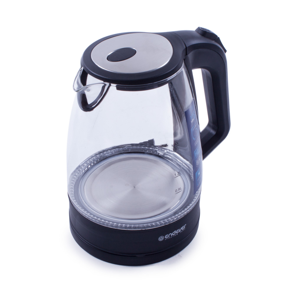 Чайник электрический Endever KR-326G 1.8 л черный чайник электрический endever kr 470c 1 8 л фиолетовый