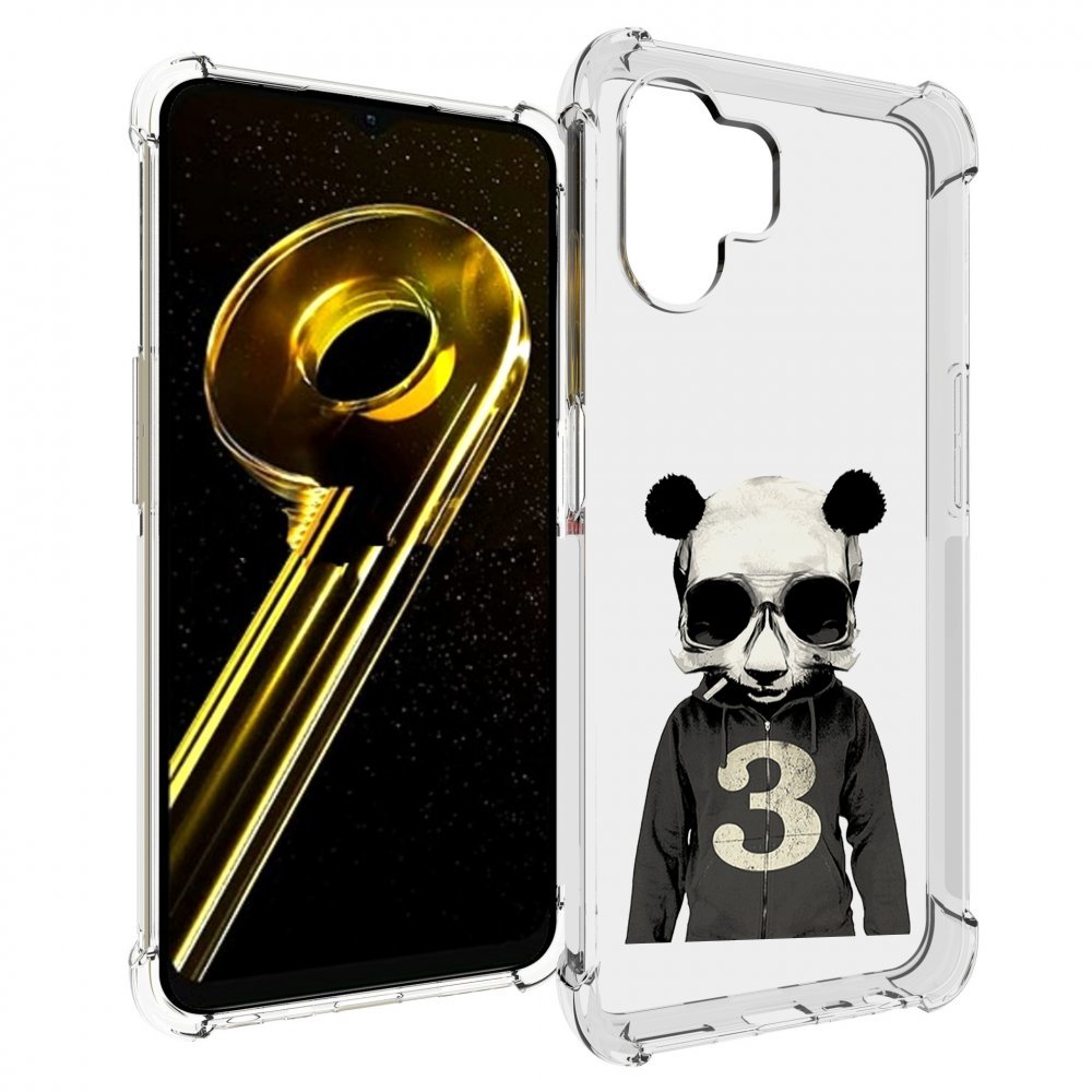 

Чехол бампер MyPads Панда-в-костюме для Realme 10 5G противоударный, Прозрачный, Tocco