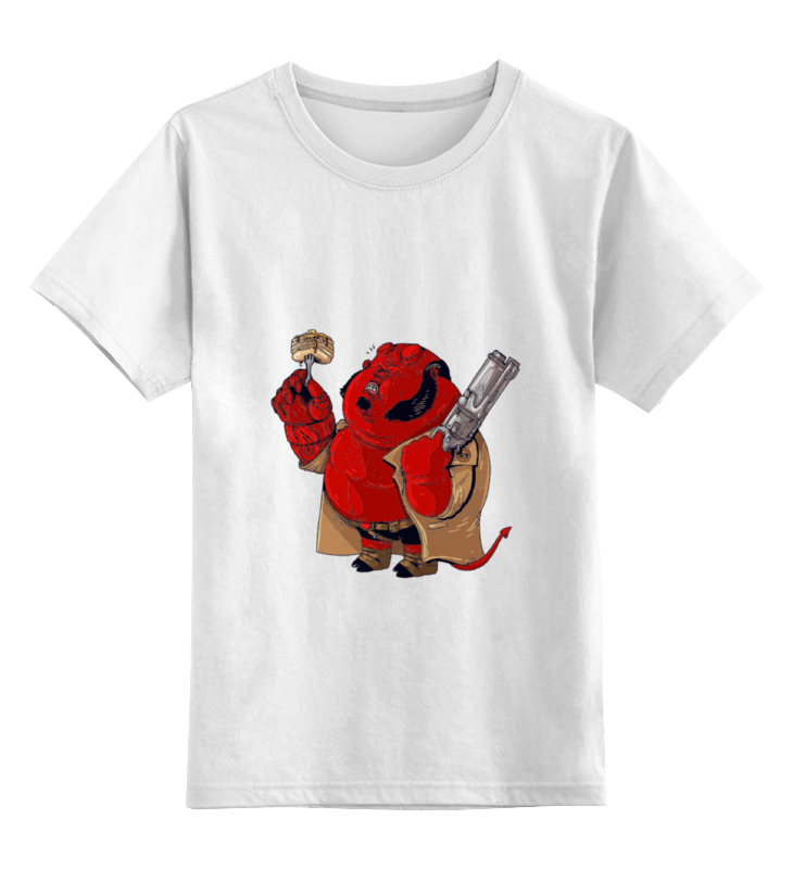 

Футболка детская Printio Fat hellboy цв. белый р. 128, Fat hellboy