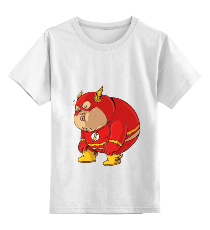 

Футболка детская Printio Fat flash цв. белый р. 128, Fat flash