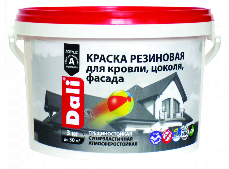 фото Краска резиновая "dali" база a 3 кг "рогнеда"