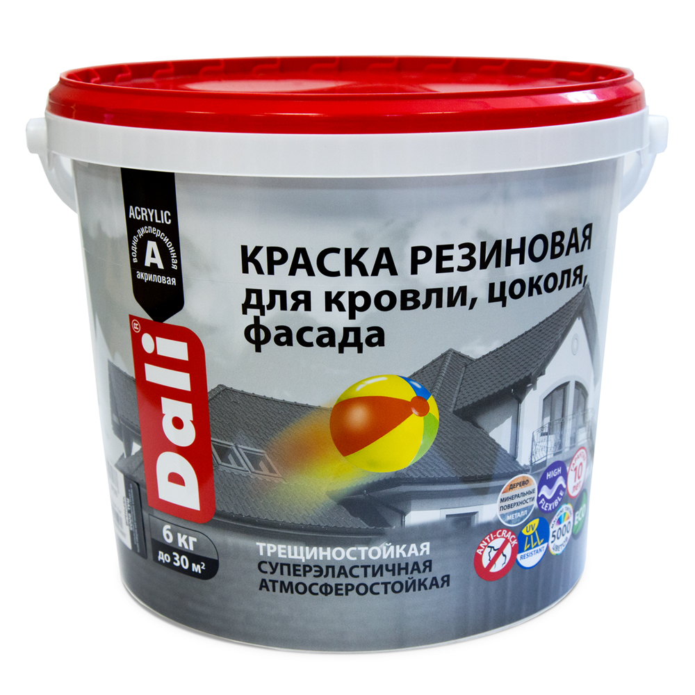 фото Краска резиновая "dali" база a 6 кг "рогнеда"