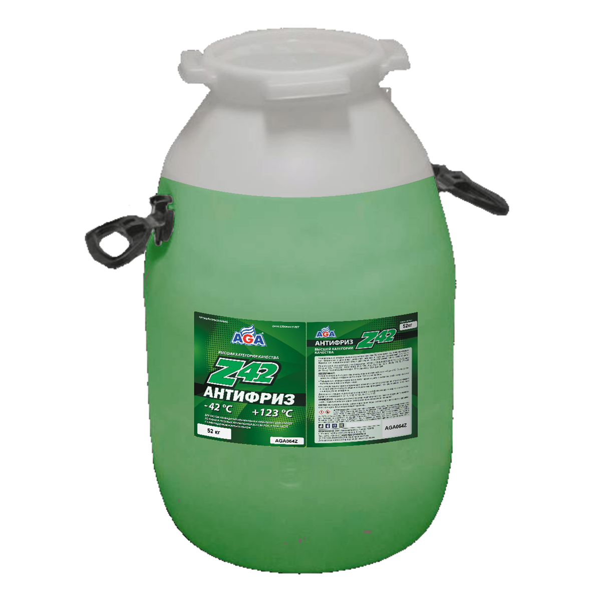 

Антифриз, готовый к применению, зеленый -42С 52 кг AGA ANTIFREEZE AGA-Z42, PREMIX, 27877469
