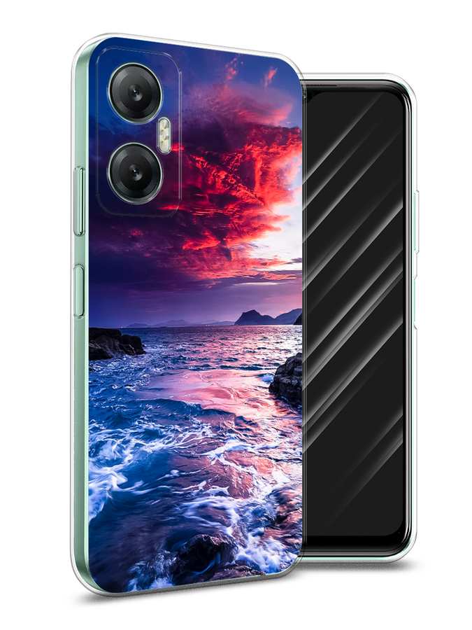

Чехол Awog на Infinix HOT 20 5G "Волны 1", Розовый;синий, 3103250-4